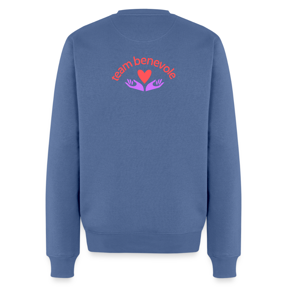 🧥 Sweat ras-du-cou Premium – Team Bénévole - bleu pigeon
