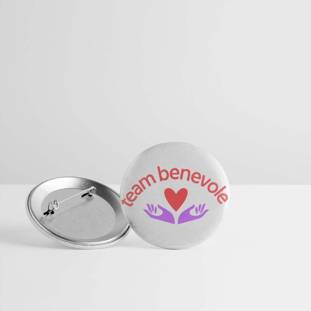 Lot de 5 badges Team Bénévole – 25 mm - blanc