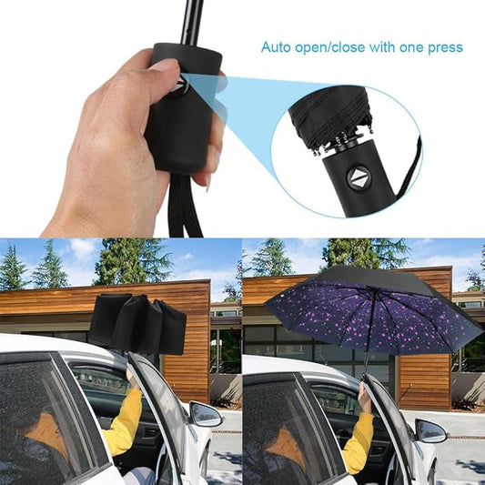 Parapluie anti-tempête automatique – Compact & résistant